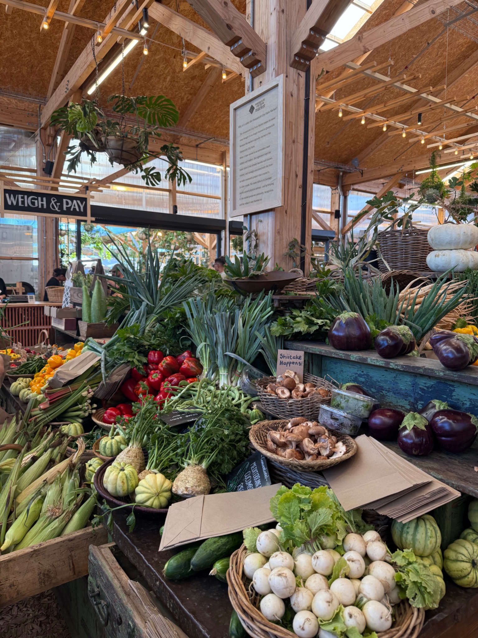 Fresh vegetables at a market